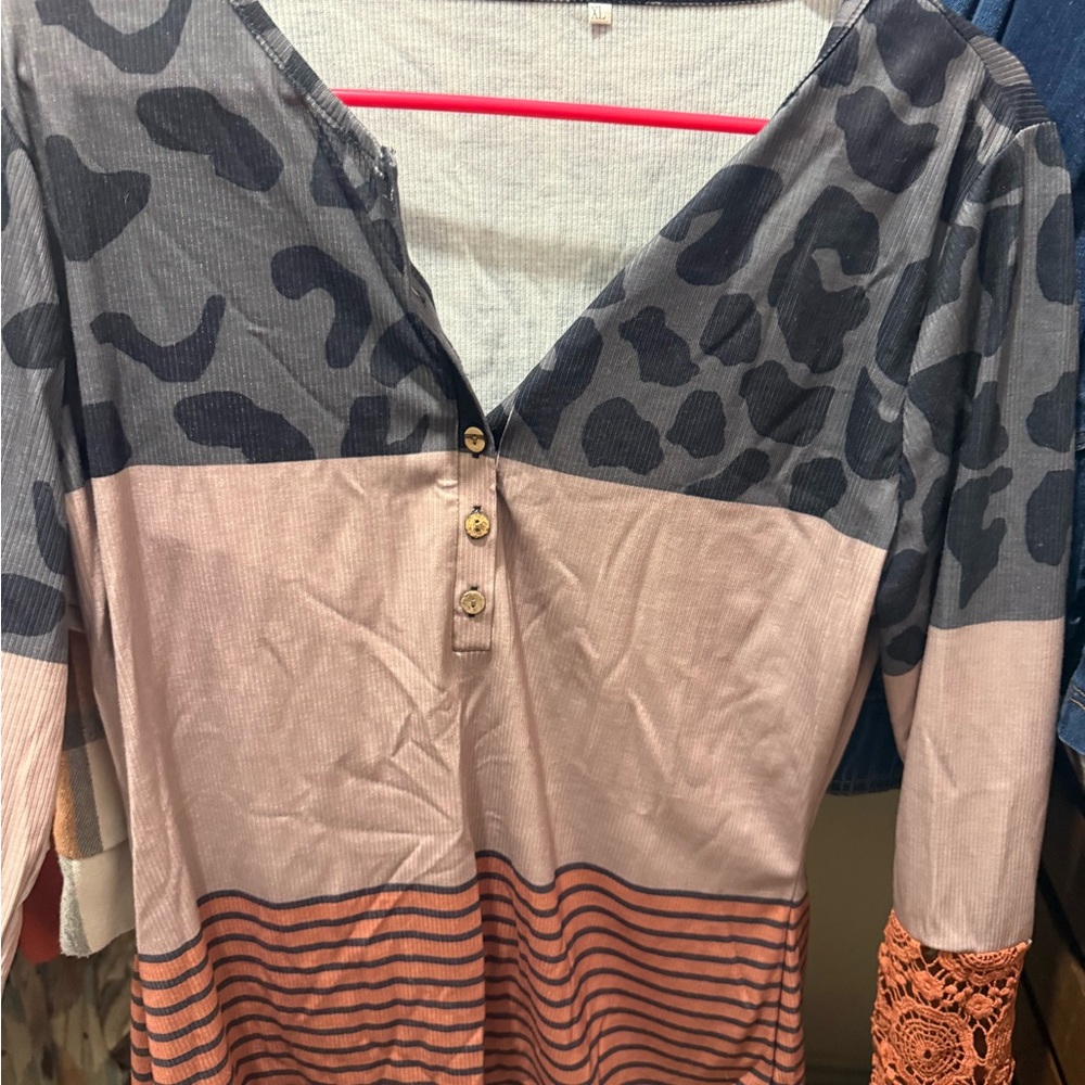 SHEIN Multicolor Long Sleeve Top